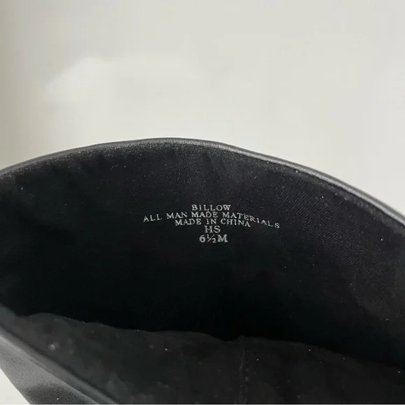 CHARLES DAVID Billow Faux Leather Pointed Toe Block Heeled Boot in Black NEW - Picture 11 of 14